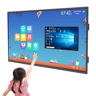 Interaktiver 86-Zoll-4K-UHD-Flachbildschirm für den Bildungsbereich mit Multi-Touchscreen und Android 12-Betriebssystem